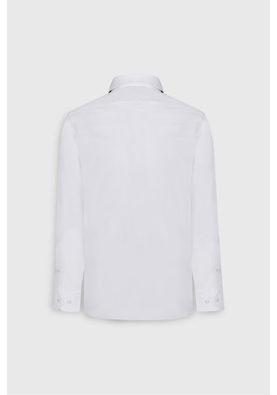 Ac&Co / Altınyıldız Classics Erkek Beyaz %100 Pamuk Slim Fit Dar Kesim Düğmeli Yaka Oxford Gömlek