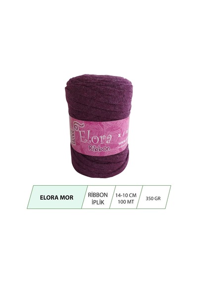Elora Mor Ribbon Örgü Ipi
