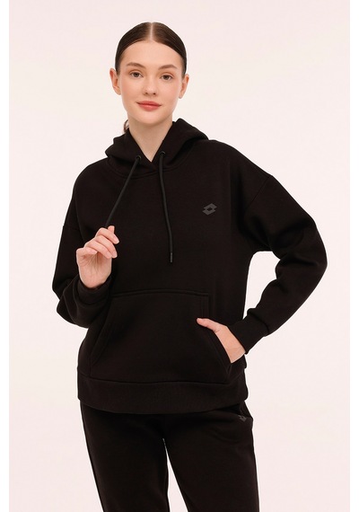 Lotto W-bsc Hoodıe 4pr Siyah Kadın Sweatshirt 000000000101924662 Siyah