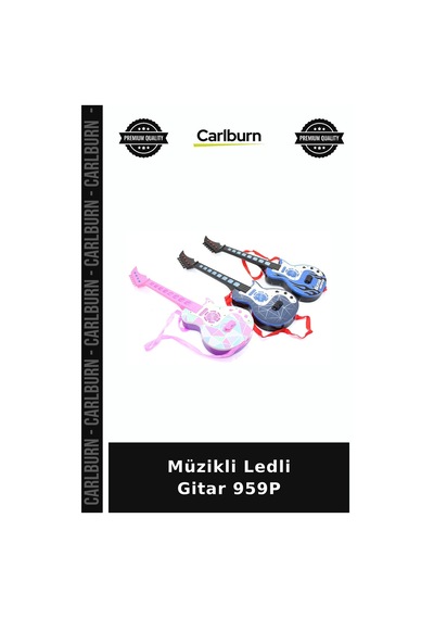 Özel Üretim Işıklı Eğlenceli Çocuk Müzikal Müzikli Ledli Gitar 959p