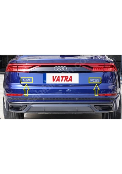 Q8 50 Tdı Uyumlu Q8-50 Tdı Ve Quattro Krom Bagaj Yazısı Seti 3m 3d Abs