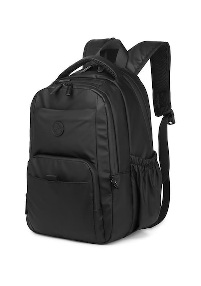 Smart Bags Gumi Kumaş Uniseks Orta Boy Sırt Çantası 8672 01 Siyah