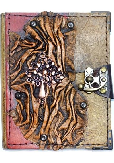 Deri Defter / Naturel - S