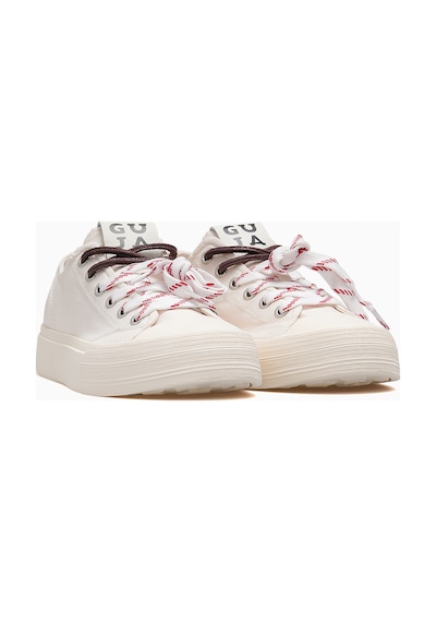 Guja 26y363 Kadın Çift Bağ Tekstil Sneaker Ayakkabı Bej