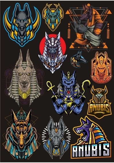 Anubis Sticker Set-3 12 Parça Telefon, Tablet, Defter, Laptop Sticker