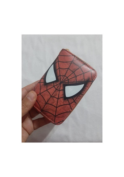 Owlbag Company Owl Bag Spider Mask Desenli Tasarım Suni Deri Cüzdan Çok Renkli