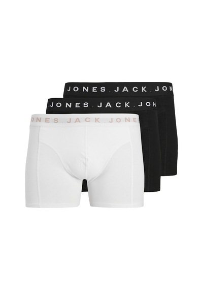 Jack & Jones Bennett Solid 3'lü Boxer 12285142-b Siyah
