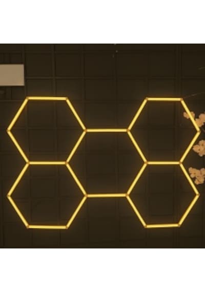 Cata Ct-9082 Hexagonal Anzer 240w 3200k Günışığı Led Petek Lineer Armatür Çok Renkli