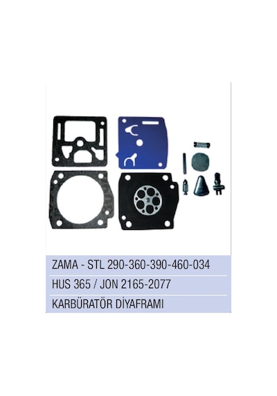Husqvarna 365 / Jonsered 2165 / 2077 Karbüratör Diyafram Zama