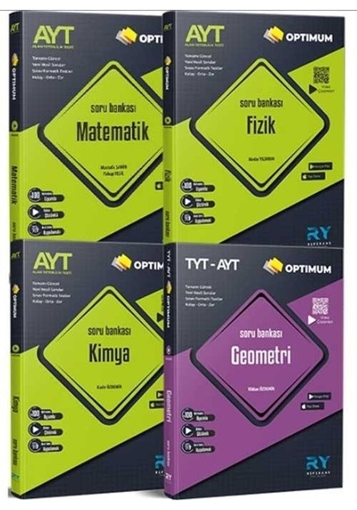 2024 Yks Ayt Sayısal Tüm Dersler Matematik Fizik Kimya Geometri Video Çöz Soru Ban Seti Referans