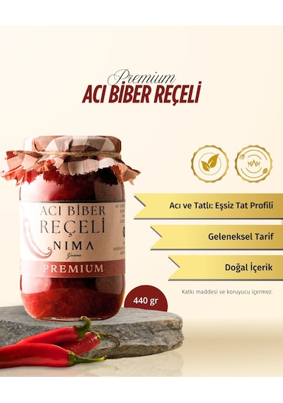 Nima Gurme Premium Acı Biber Reçeli 440 G