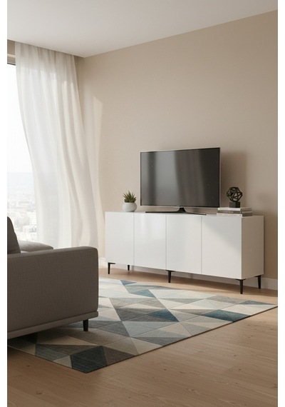 Ka1899b Aplos Konsol ,tv Sehpası Beyaz 180cm