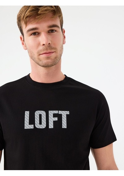 LOFT Regular Fit Erkek Tshirt K.kol Black&white