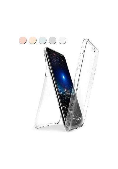 Xs Max 6.5'' Kılıf 6 Tarafı Tam Full Koruma 360 Clear Soft Şeffaf 50 x 22