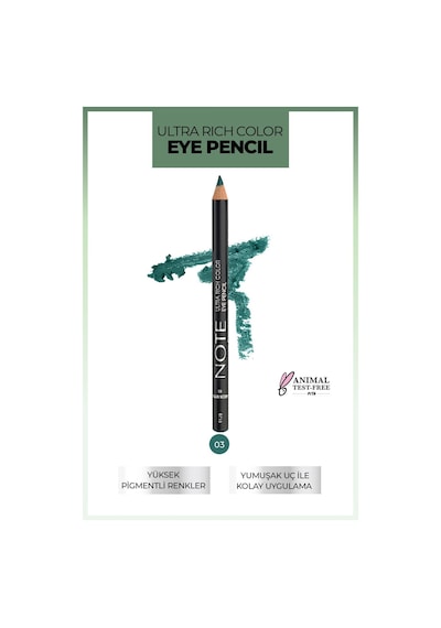 Note Cosmetique Ultra Rich Color Göz Kalemi 03 Green Apple - Yeşil