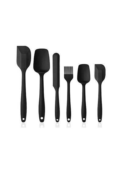Silikon Mutfak Yardımcısı, 6 Adet Silikon Spatula, Çorba Kaşığı, Fırın Fırçası, Spatula, Isıya Dayanıkl Çok Renkli