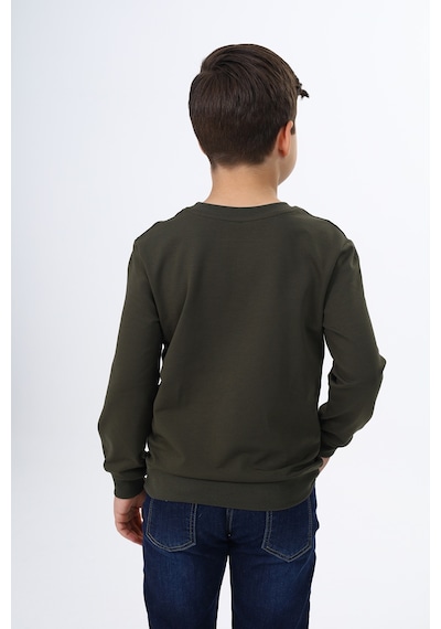 Toontoy Erkek Çocuk Baskılı Sweatshirt Haki