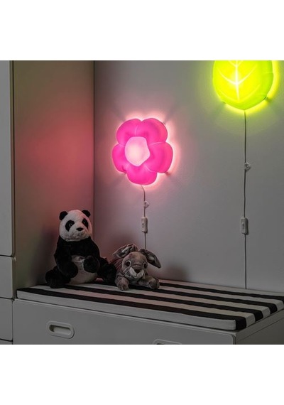 Ikea Upplyst Çocuk Duvar Lambası, Lila, Led'li