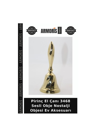 Pirinç El Çanı 3468 Sesli Obje Nostalji Objesi Ev Aksesuarı