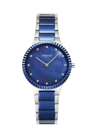 Obaku Denmark V292lxhlsk Quartz Çelik Lacivert Safir Cam 31 Mm Kadın Kol Saati Lacivert