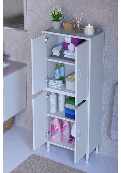 Eliusta Nuve Geniş Depolama Alanlı Dolap 60 Cm Banyo/mutfak Çok Fonksiyonlu 60x138x32,5 Cm Saklama Dolabı Beyaz Eliusta Nuve Geniş Depolama Alanlı Dolap 60 Cm Banyo/mutfak Çok Fonksiyonlu 60x138x32,5 Cm Saklama Dolabı Beyaz