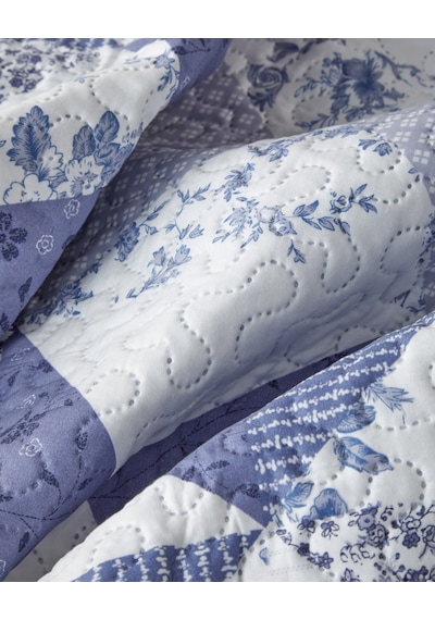 English Home Mosa Blu Çift Kişilik Yatak Örtüsü Takımı 200x220 Cm Lacivert