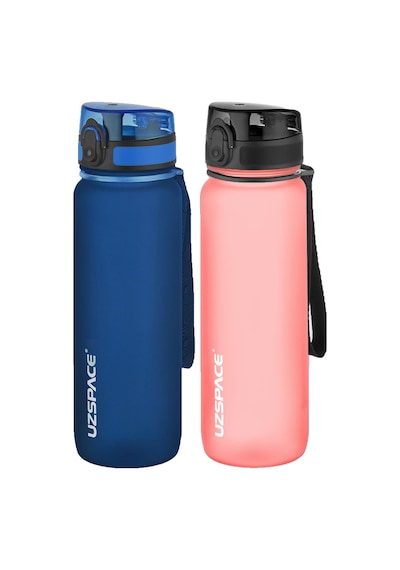 Uzspace 2'li Tritan Matara Seti 800 Ml 14 Farklı Renk Seçeneği Fiftyfifty-3053seta Lacivert - Pudra