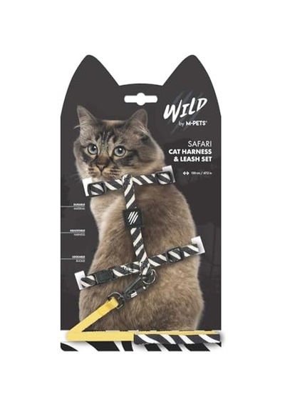 M-pets Wild Safari Kedi Göğüs Tasması Set