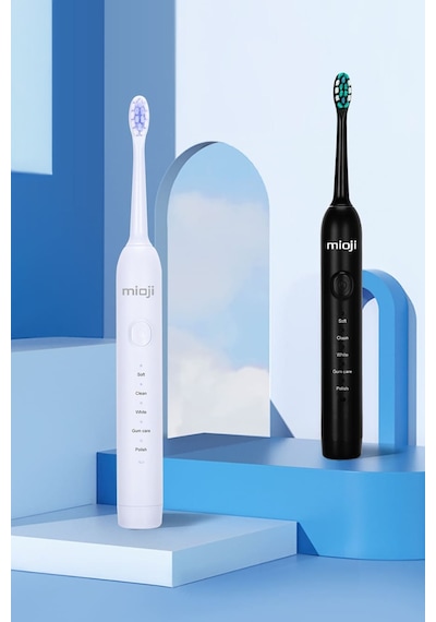 Mioji Oral B1 Şarj Edilebilir IPX8 5 Modlu Diş Fırçası Siyah + 3 Yedek Başlık