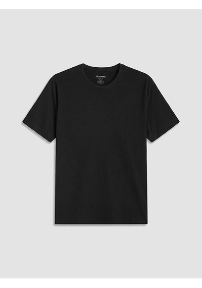 Lcwaıkıkı Classic Siyah Regular Fit %100 Pamuk Erkek Tişört