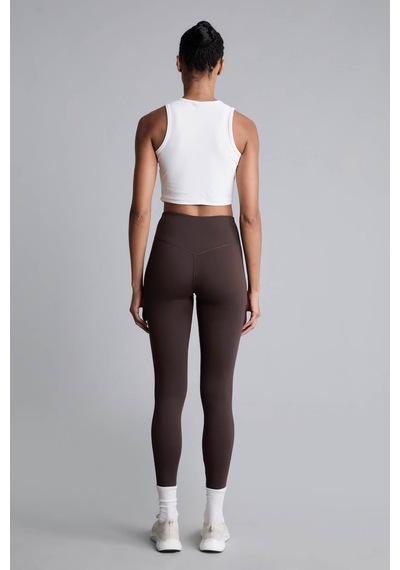 Defacto Ultra Yumuşak Beli Saran Sporcu Kahverengi Kadın Tayt H5291ax/bn338