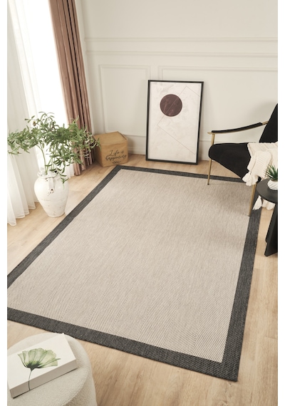 Sisalux 3088 Gri Antrasit Sisal Dokuma Jüt Kilim Hav Toz Vermez Salon Mutfak Oturma Odası Halısı Gri - Antrasit