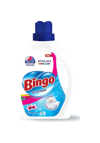 4 Adet Bingo Sıvı Çamaşır Deterjanı Amber 40 Yıkama 2600 Ml Diğer