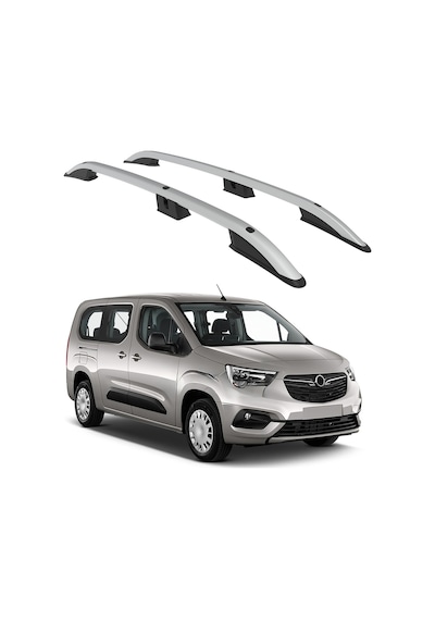 Opel Combo Life 2019-2023 / Kısa Şasi Turtle Crown Tavan Çıtası Gri