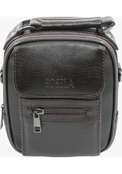 Sosela 45-3019 Kahverengi Orta Boy Erkek El Çantası - Kahve Kahverengi