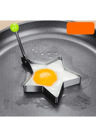 Metalik Yıldız Şeklinde Metal Omlet Yumurta Ve Krep Kalıpları Çok Renkli