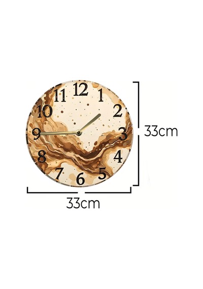 Doğanın Ruhu İle Evinizde Zaman Akıyor Kahve Tonlarında 3d Görünümlü Mdf Duvar Saati Sdw299 Renkli