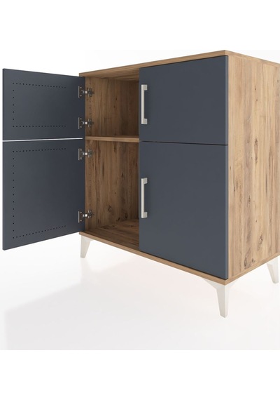 Hyperion Şifonyer Tek Raflı 4 Kapaklı 88x44x96 Çam-antrasit Çam Hyperion Şifonyer Tek Raflı 4 Kapaklı 88x44x96 Çam-antrasit Çam