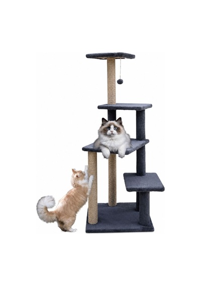 Missidea Mg02 Premium Çok Katlı Uzun Boy Kedi Tırmalama Tahtası Antrasit