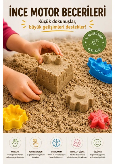 25kg Doğal Yıkanmış Elenmiş Kurutulmuş Oyun Kumu, Plaj Kumu, Kum Havuzu Kumu Bej