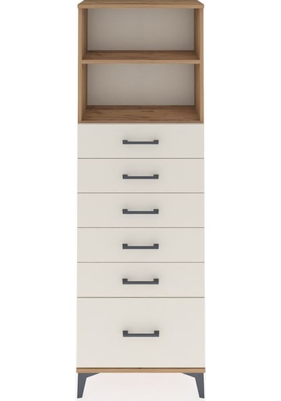 Arges Dolap 2 Raflı 6 Çekmeceli 60x30x182 Çam-aytaşı Atlas Çam