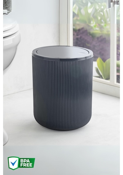 Nandy Home 4,5 Lt Yuvarlak Çöp Kovası, Banyo, Mutfak Çöp Kutusu Antrasit