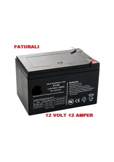 12 Volt 12 Amper 12Ah Kuru Tip Bakımsız Akü Pil Batarya