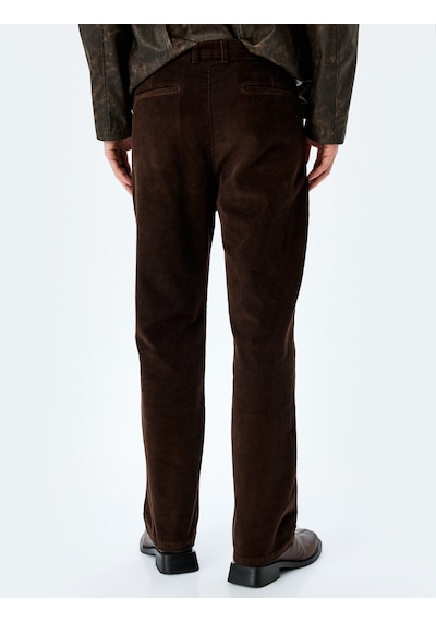 Koton Normal Bel Chino Cep Detaylı Straight Fit Fitilli Kadife Pantolon Kahverengi 5wam40087hw Kahve Koton Normal Bel Chino Cep Detaylı Straight Fit Fitilli Kadife Pantolon Kahverengi 5wam40087hw Kahve