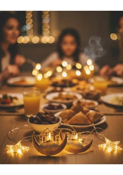 3 Metre Ramazan Led Saçak Işık Ev İçi Dekoratif Aydınlatma Çok Renkli