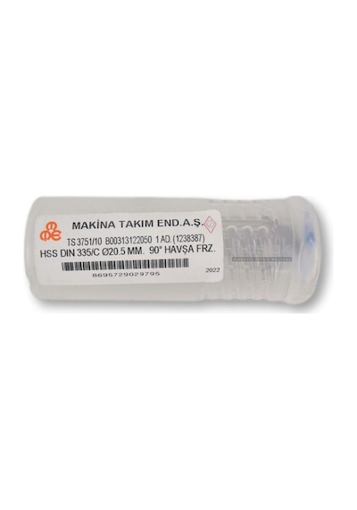 Mte 20,5 Mm 90 Havşa Freze Hss Dın 335/