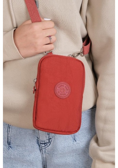 Baginn Klinkır Kumaş Mini Çapraz Askılı Kadın Cep Telefonu Çantası Mini Cüzdan Çanta 20 10 Cm Su İtici Kiremit