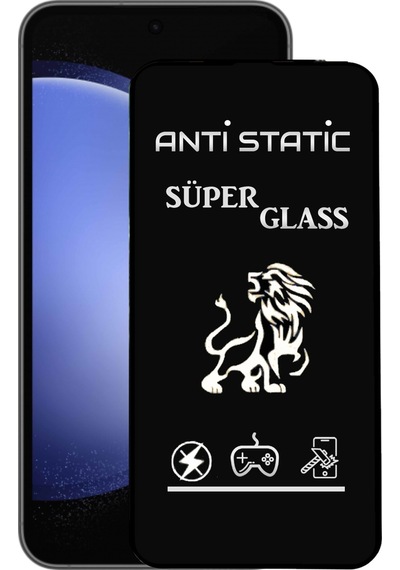 Samsung Galaxy Uyumlu S23 Fe Tam Kaplayan Anti Statik Dayanıklı Süper Cam Ekran Koruyucu