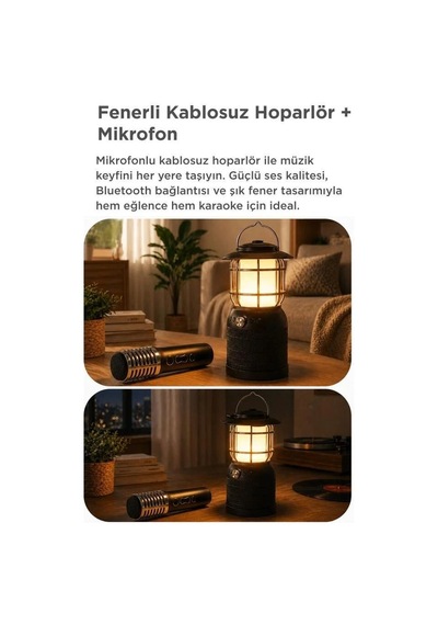 Özel Seri Bluetooth Hoparlör Mikrofonlu Fener Sd08 Siyah Taşınabilir Vintage Ses