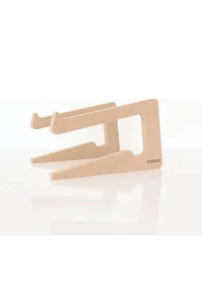 Ahşap Laptop Standı - 13" - 14" Boyutlarındaki Laptoplar Ile Uyumlu - Laptop Yükseltici